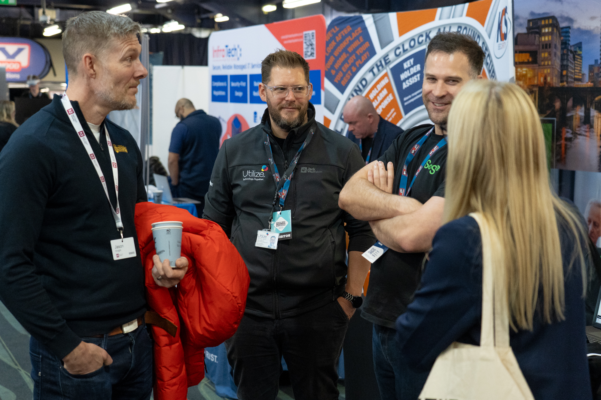 Business people networking at a previous North West Business Expo
